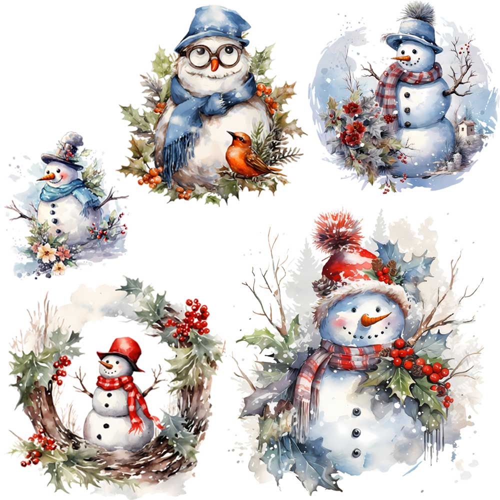 Winter Clothing Pictures - Cute Snowman Design Iron-on Transfer For