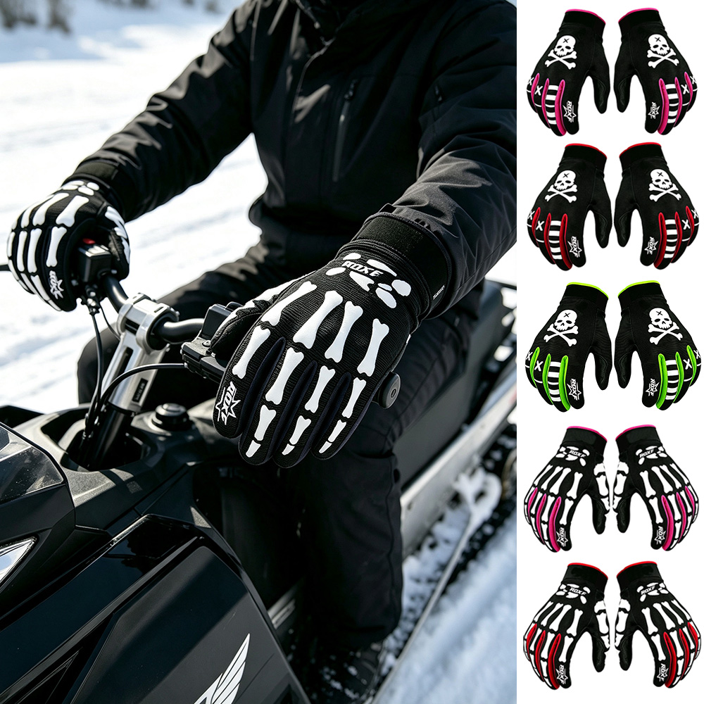 Knit Glove Touch Screen - Anti‑Slip Protective Snowmobile Gloves,Touch Screen Wear‑Resistant