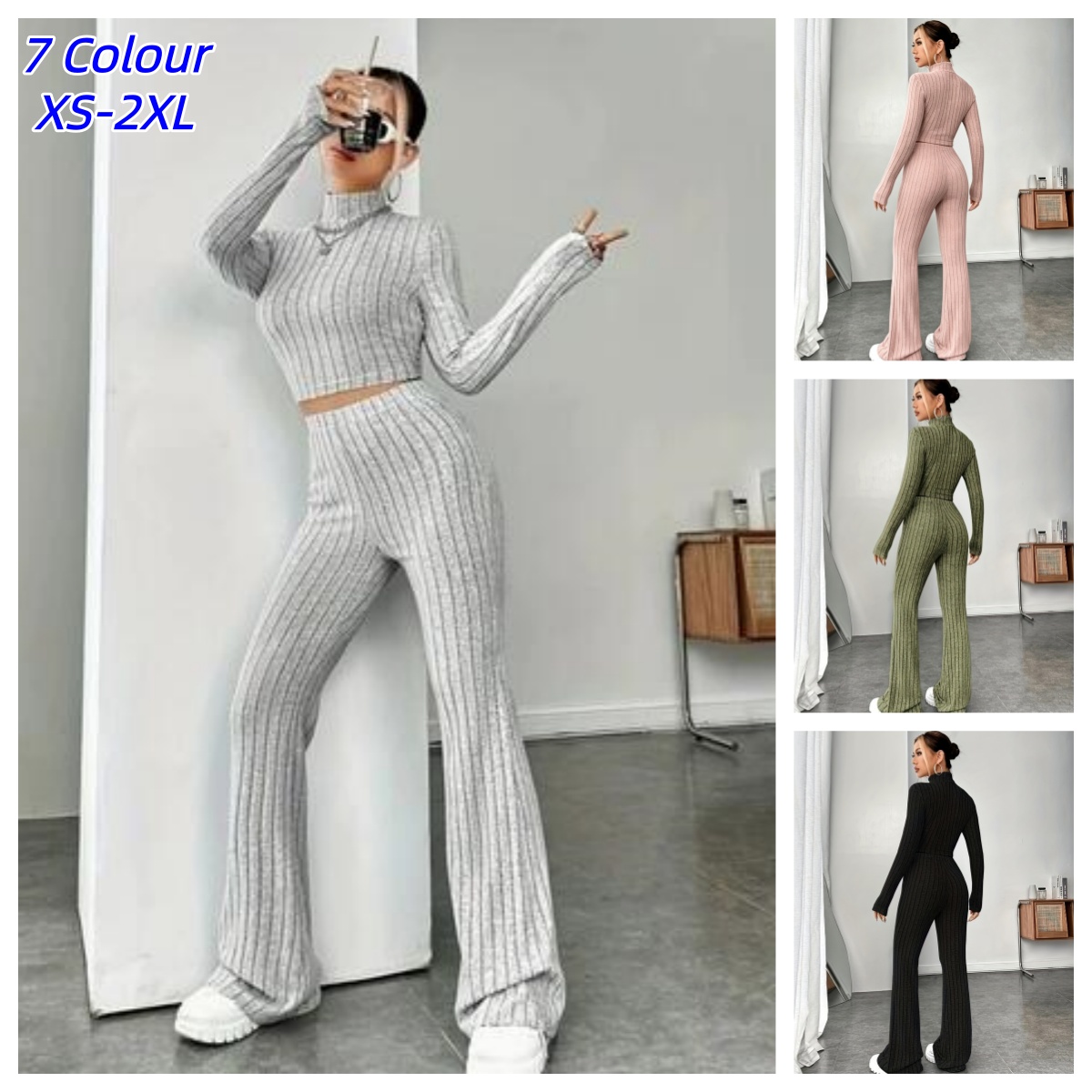 Women's Matching Knitted 2 Pie - огляд і ціна Winter Clothing Vintage