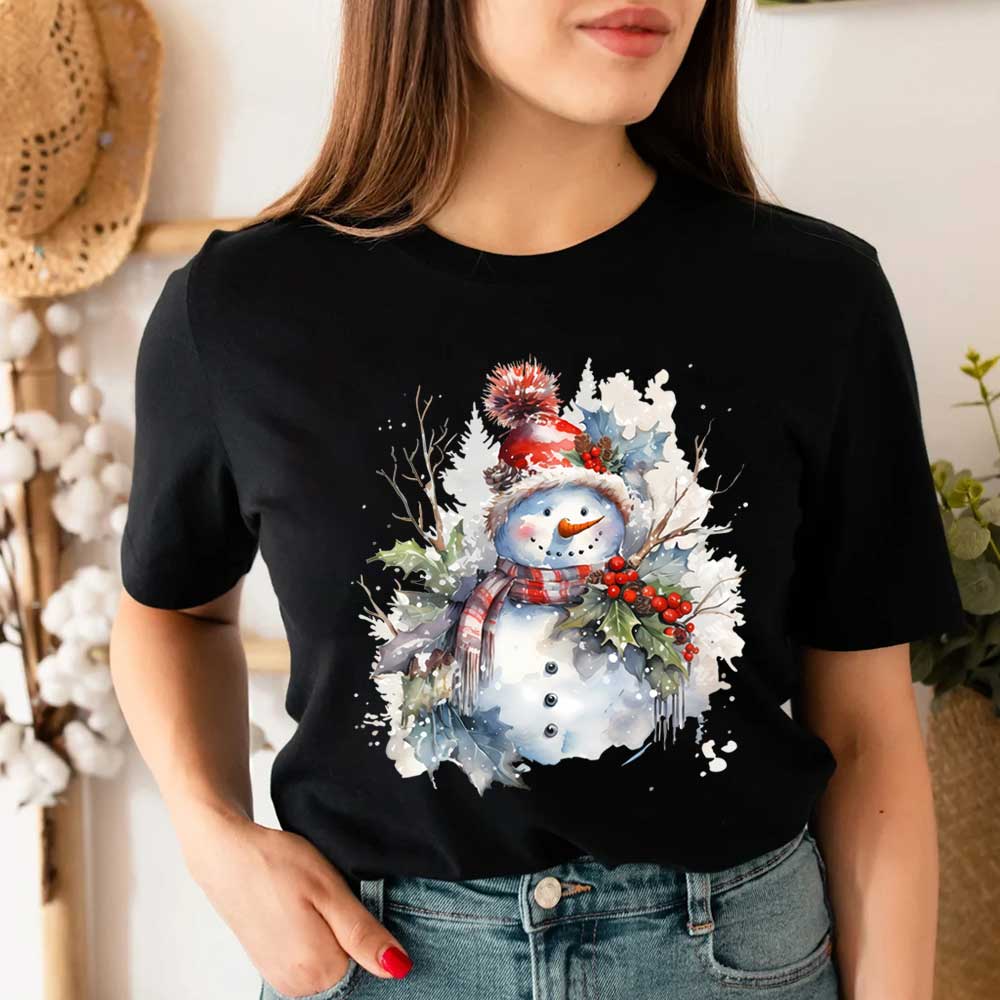 Cute Snowman Design Iron-on Tr - огляд і ціна Winter Clothing Pictures