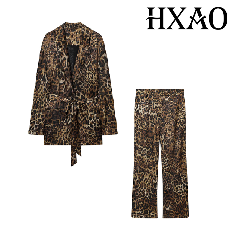 HXAO Leopard Pants Sets 2 Piec - огляд і ціна Winter Clothing Vintage