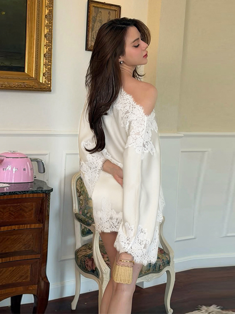Elegant Lace Patchwork Women's - огляд і ціна Winter Wear Clothes
