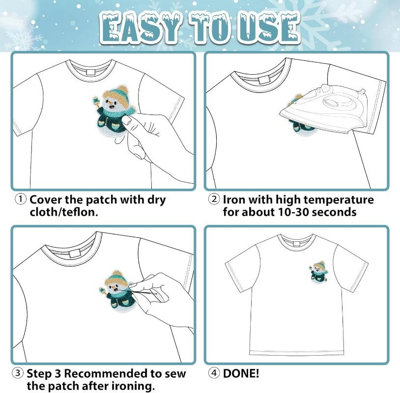 8 Pcs Winter Themed Iron on Pa - огляд і ціна Winter Clothing Pictures