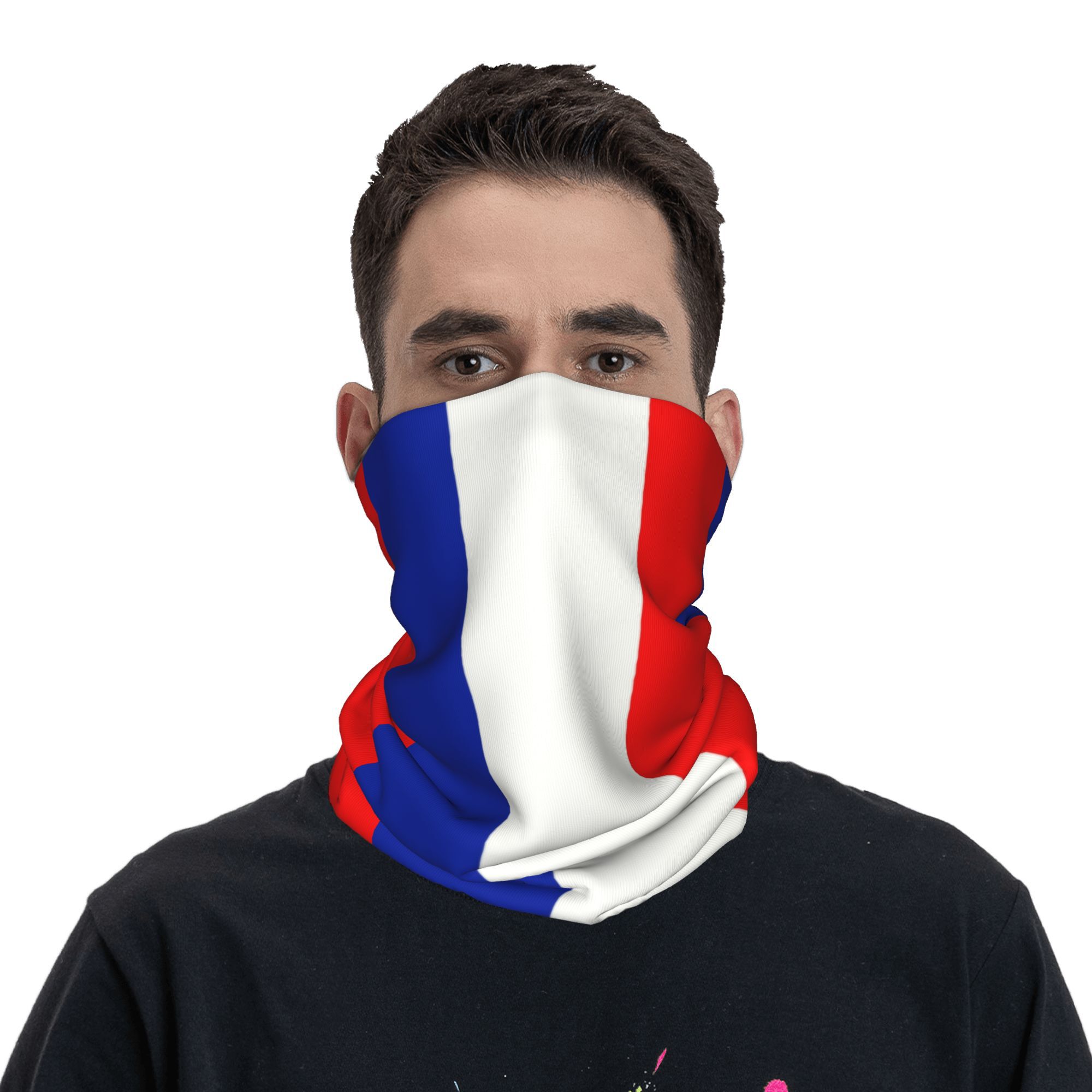 Custom French Flag France Band - огляд і ціна Neck Gaiter Fleece