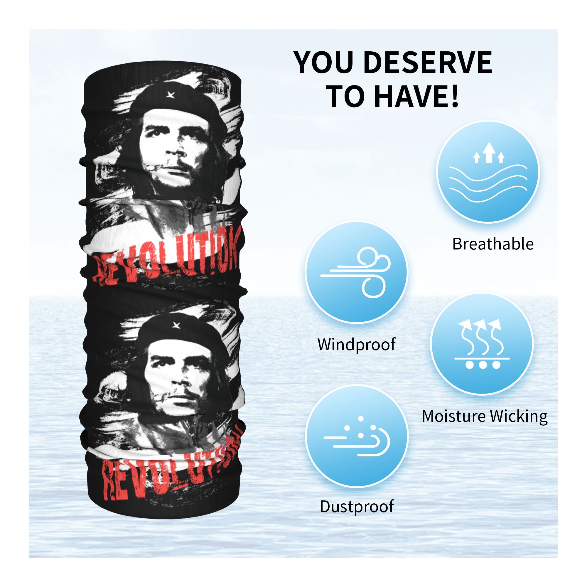 Custom Che Guevara Revolution  - огляд і ціна Neck Gaiter Fleece