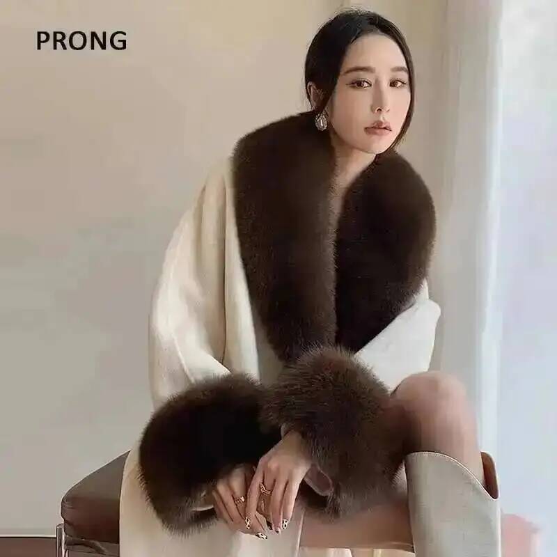 100% Real Fox Fur Collar Winte - огляд і ціна Winter Wear Clothes